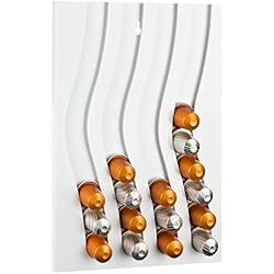 itenga – Dispensador de pared, dispensador para cápsulas Nespresso, contiene 40 Cápsulas, color blanco