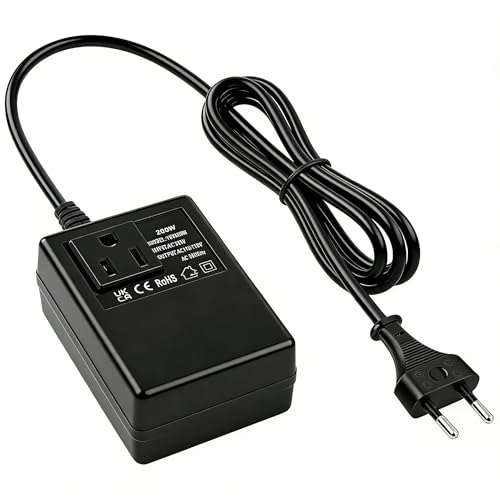 200W Convertisseur de Tension 220 V à 110V Transformateur de puissance EU vers US Adaptateur Prise de Voyage Pour Japon, USA, Canada petits appareils