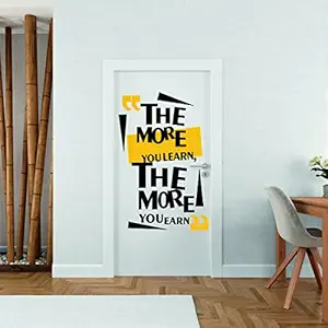 Kaushiki Collection 'The More You Earn - Office - Corporate - Business - Inspirational - Motivational - Quotes - Wall Sticker'(Multi Colour Size - 110 cm X 65 cm)