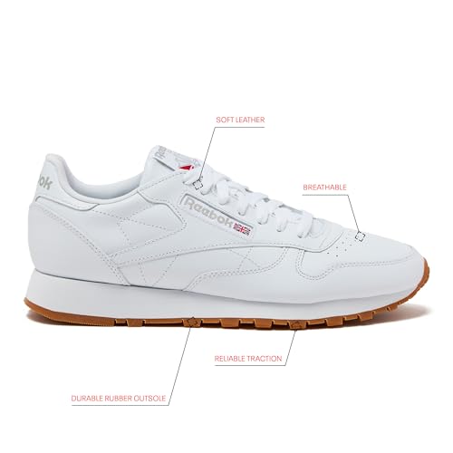 Image of Reebok Classic Leather Sneakers for Men, Casual Tennis Mens Shoes