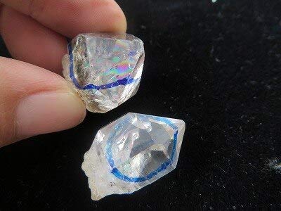 Cristallo Naturale Grezzo 2 Cristallo di Quarzo Trasparente Acqua Tibet Diamante Herkimer W Ottimo