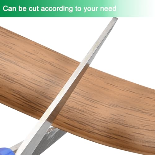 QUARKZMAN Bodenübergangsleiste 1 Meter Selbstklebende Teppichübergangsleiste PVC-Bodenleiste für Höhen bis zu 3 mm, Dunkles Holz