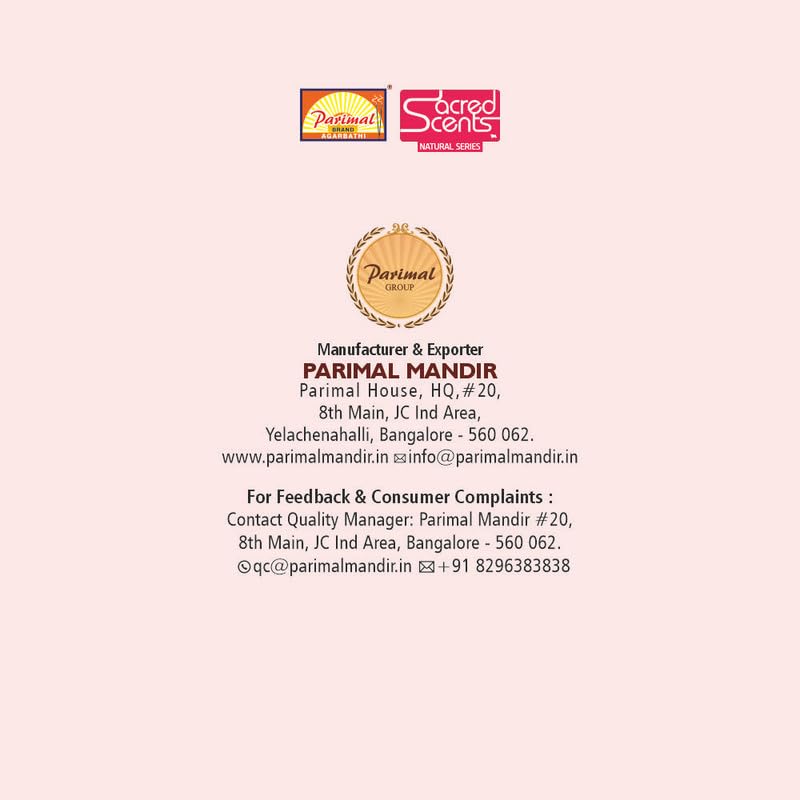 Image of Parimal Pure Rose Agarbatti (75-85 Sticks) (144 gm) | Burning Time - 45-60 Min | Sacred Scents Natural Incense Sticks | Fresh Rose Fragrance for Meditation, Relaxation & Home | (Pack of 6, 24g Each)