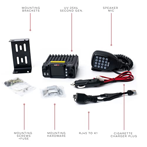 Btech Uv-25X4 (Second Gen.) Mini Mobile 25 Watt Tri Band Base, Mobile Radio: Vhf, 1.255M, Uhf Amateur (Ham) #TOP5