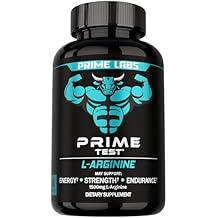 Prime Labs L Arginine 1500mg - Nitric Oxide Supplement - Blood Flow, Energy, Strength, Endurance - 60 Count