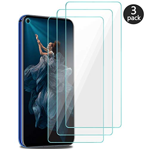 XinYue - 3 Pack, Protector de Pantalla Huawei Nova 5T / Honor 20, [Dureza 9H] Anti-Scratch Anti-Burbuja Fácil de Instalar, Cristal Templado Premium para Huawei Nova 5T / Honor 20