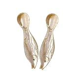 Wenplus 2 Pack 4.73inch Caviar Spoons Handcraft Mother of Pearl MOP Caviar Spoon...