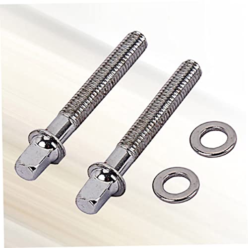 Hemoton 6 pcs Tornillos de Montaje para Batería de Acero Inoxidable con Arandelas para Tensión, Accesorio Esencial para Tambor Snare y Bajo miniatura 4