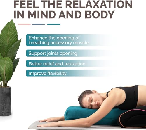 Image of Yes4All Triple-Layer Sponge Yoga Bolster Pillow for Restorative Yoga & Meditation - Versatile Yoga Support Pillow, Balance & Poses Modification