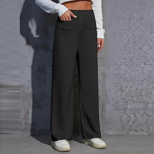 Work Pants Women Stretch, High Waisted Wide Leg Business Casual Trousers Women's Dress Pants with Pockets3
