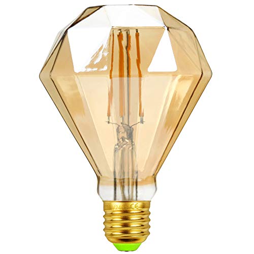 TIANFAN Edison ampoule classique forme de diamant LED 4W style vintage ampoule décorative Filament 240V E27
