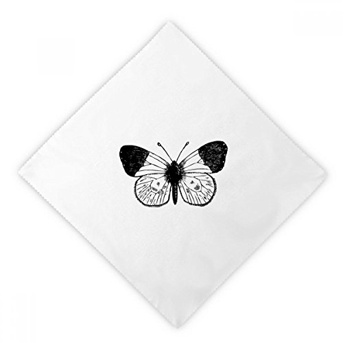 Serviettes en tissu papillon blanc multicolore lavable lot de 2 serviettes de table réutilisables - 2