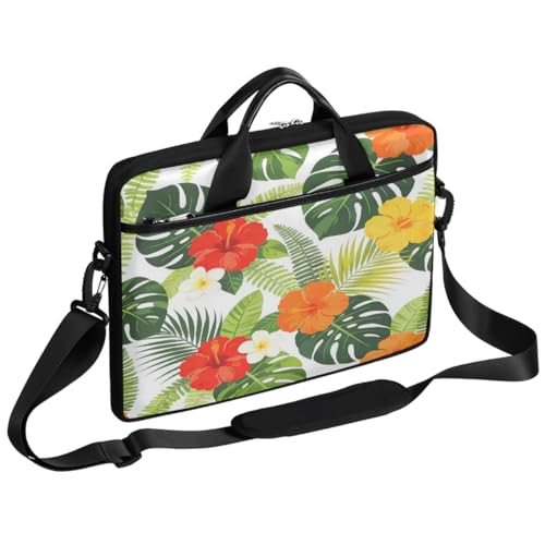 Bolsa para laptop con hojas coloridas 15 pulgadas