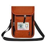 HOTEMIA Neck Wallet for Travel,Passport Holder Neck Pouch for Men Women with Adjustable Neck Strap a