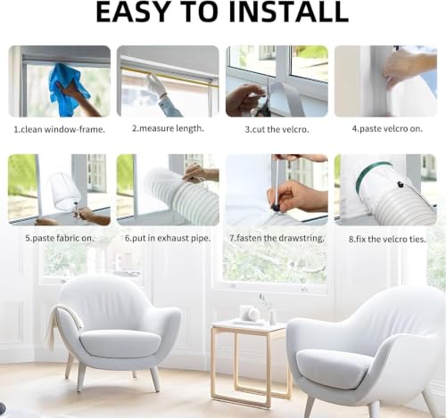 Image of Portable AC Window Seal Kit, Adjustable 10x24-36 Inch Sliding Window Seal