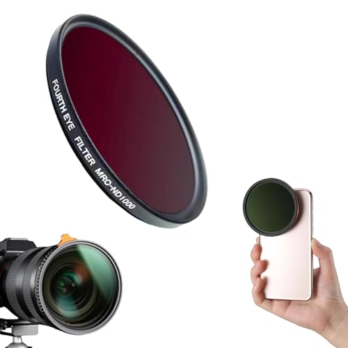Image of GetZget 52mm Nd1000 Filters Lens Compatible with iPhone 13 /14 / 15 & Plus, Vivo X90 Mobile Cover, DSLR Camera (ND1000 Filter, 52mm)