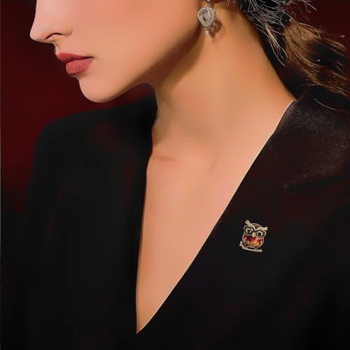 Image of Cameo Brooch Vintage Silver Tone Lady Portrait Brooch Pins for Women Victorian Jewelry Crystal Rhinestone Brooches for Hat Scarf Collar Lapel Handbags Shawls for Christmas