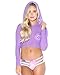 iHeartRaves Mesh Hoodie Rave Top (Small, Purple)