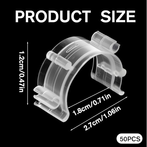 Image of Sewing Bobbin Clips, 50 Pcs Clear Bobbin Holder Plastic Sewing Tool Clip Accessory Thread Clamps Clips Holder Tool Spools Organizers for DIY Craft Embroidery