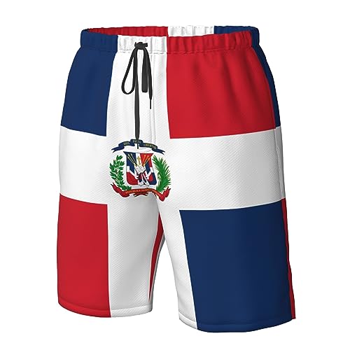 Mens Swim Trunks Dominican Republic Flag.png Beach Trunks Quick Dry Swim Shorts Swimwear Bathing Suits 5