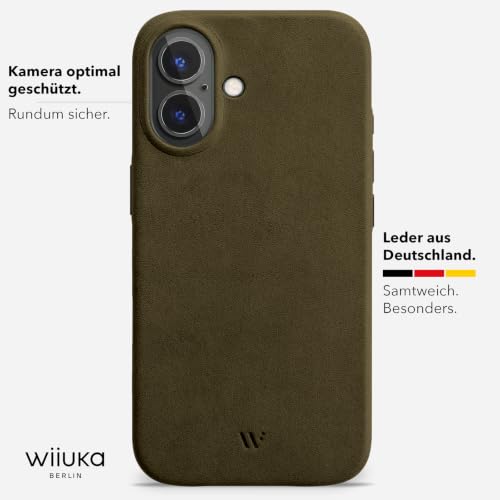 Étui cuir iPhone 17 WIIUKA extra fin couleur olive vintage - 2