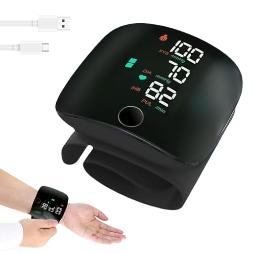 KQWVZ Tensiomètre De Poignet, Moniteur De Pression Artérielle De Poignet Avec écran Tactile LED, Tensiomètre Automatique De Poignet, Brassard Rechargeable...