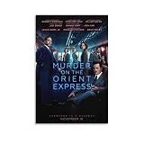 HVELAY Meurtre sur l'Orient Express Film Pop Cool Toile Mur Art Salon Affiches Chambre décor Peinture  Impression sur Toile Affiche 50x70cm sans Cadre