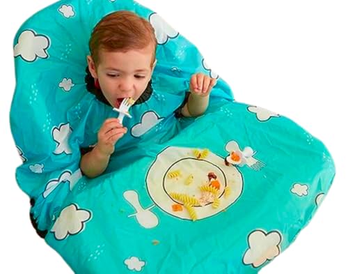 Image of grabease Allover Waterproof Bib for Self-Feeding Infants and Toddlers, Machine Washable, Ages 6-24 Months