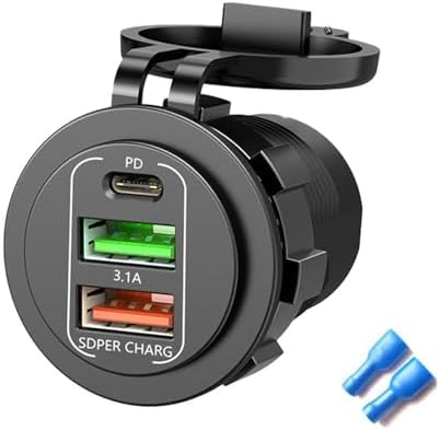 4 Port 83W Fast Charging USB Car Adapter with Voltmeter for 12V-24V Vehicles Car Phone Pd Fast USB for Driving Travel Charging Phone Mount Compatible the Go Long Trip Rideshare Driver Family Led - 3