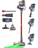 VACTechPro Upgraded F02 Ultra Cordless Vacuum Cleaner, 50KPa/600W/70Mins Self-Standing Stick Vacuum, Triple Anti-Tangled Handheld Vacuum with Detachable Battery for Hardwood Pet Carpet Home Stair Car