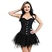 Frawirshau Renaissance Corset Top Plus Size Women's Black Corset & Bustier Size L