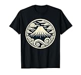 Mount Fuji Retro Japanese Woodblock Kanagawa Graphical Art T-Shirt