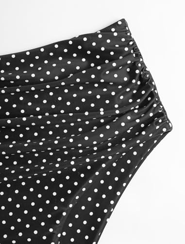 Image of ZAFUL Women High Waisted Bikini Bottoms Ruched Swimsuit Bottom Tummy Control Bathing Suit Bottoms