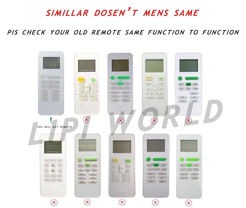 Image of LipiWorld 221 18ETC5 18MTC5 AC Remote (Old Exactly Same Will Only Work) Compatible for GODREJ AC Remote