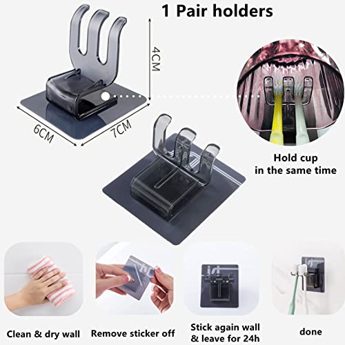 Automatic Toothpaste Dispenser & Toothpaste Holders and Wall Mounted Cup 3 Piece in a Set, is Wall Mounted for Bathroom,Toothpaste Squeezer for Kids & Family Shower by Mr. Thumbs(Pink Set)