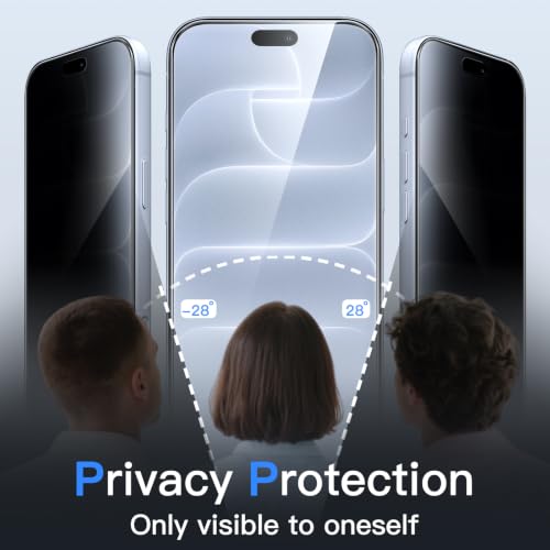 Image of JETech Privacy Screen Protector + Camera Lens Guard for iPhone 18 Pro