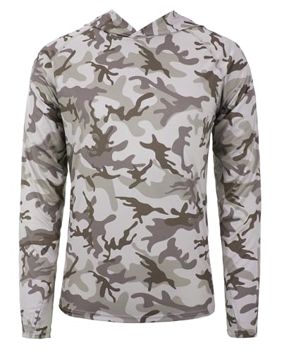 FISHEAL UPF 50+ Mens Fishing Shirts with Hood, Long Sleeve Sun Protection Hunting Shirt, Lightweight Camo Shirt for Hiking2