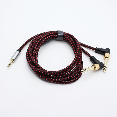 Cable divisor de audio 3.5mm a dual 6.35mm 2 m miniatura 6
