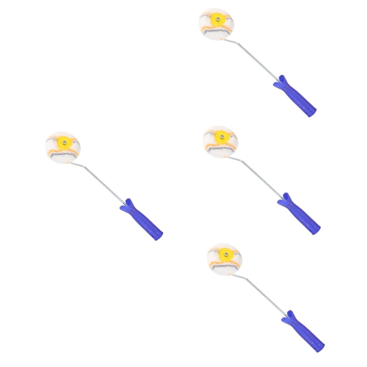 SHINEOFI 4 Stück Walzenbürste Rollenpinsel Wandmalerei Pinsel Hausanstrichzubehör Malerrolle Wandfarbe Naht Malerbedarf für Heimwerker Farbroller Werkzeug Baumwollfaden