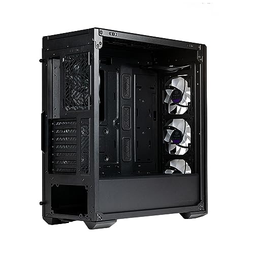 Cooler Master MasterBox 520 - Boîtier PC Moyen Tour Chassis ATX, 4 x Ventilateurs Préinstallés, Plusieurs Configuration du Flux d'air, Panneau Avant & Latéral Verre Trempé, Contrôleur ARGB - Noir