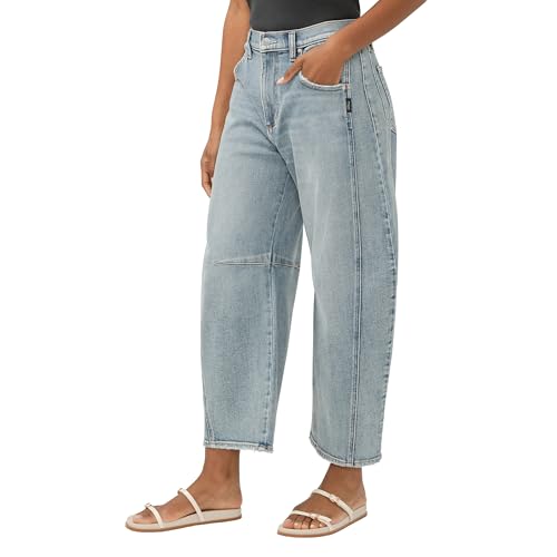 Silver Jeans Co. Women's High Rise Tapered Leg Horseshoe Jeans2