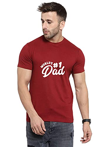 Image of MyTees |Funny Graphic Printed Trending Quotes Tshirt for Men | Half Sleeves T-Shirt for Women |Worlds Best dad Fathers Day papa tees |100% Cotton Biowash T-Shirt 180GSM for Man