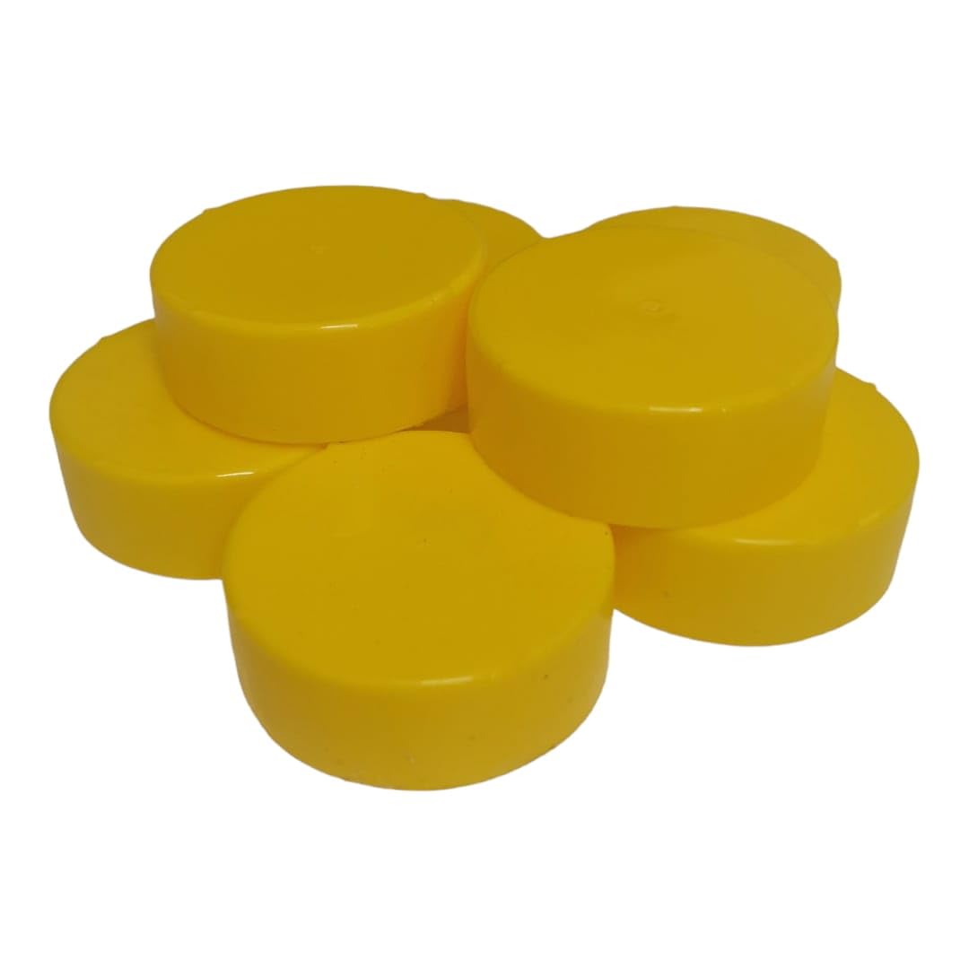 Scaffold Tube End Caps (Yellow) Scaffolding Pole Pipe Feet 48.3mm British Made (100)