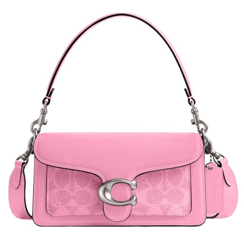 Image of Coach Women's Coated Canvas Signature Tabby Shoulder Bag 20, Vivid Pink