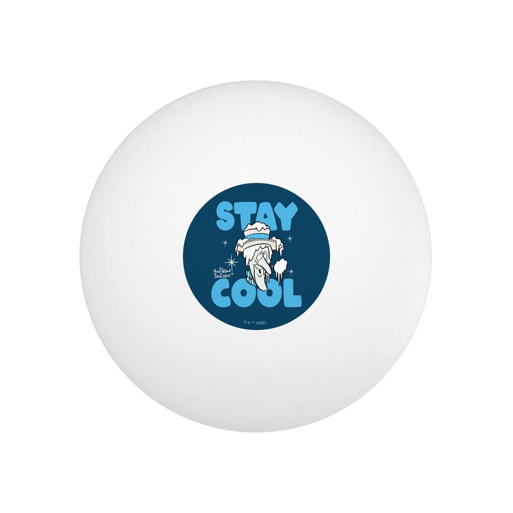 Year Without a Santa Claus Stay Cool Novelty Table Tennis Ping Pong Ball 12 Pack with Storage Bag
