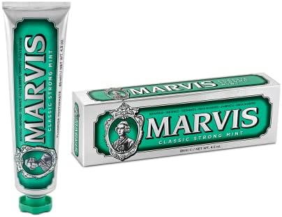 Marvis Classic Strong Mint Toothpaste, 85 ml, Sensational Flavoured Toothpaste for a Long-Lasting Freshness
