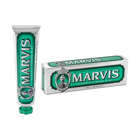 Marvis Classic Strong Mint Toothpaste, 85 ml, Sensational Flavoured Toothpaste for a Long-Lasting Freshness Cover