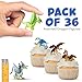 Bedwina Mini Dragon Toy Figures - (Pack of 36) 2 Inch Plastic Rubbery Dragon Figurines in Assorted Colors and Styles - Kids Toys for Birthday Party Favors, Decorations, Cupcake Toppers and Piñatas