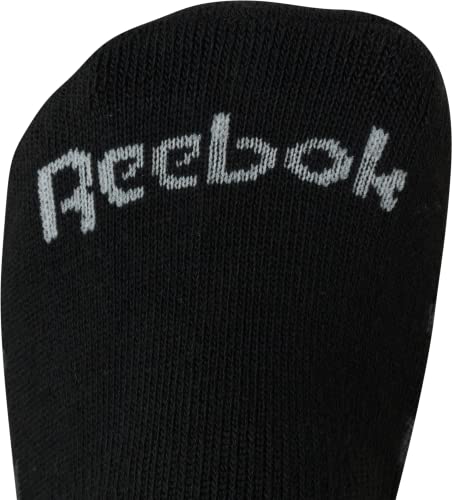 Image of Reebok Womens Quarter Socks Moisture Wicking Cushioned Ankle Socks, 6 Pack | Stretch Performance Fabric, Cushioned Heel & Toe, Secure Arch Support, Quarter Cut, Shoe Size 4-10
