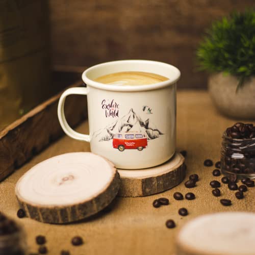 Image of Toffee Coffee Roasters | Hot Brew Gift Box| Whiskey Barrel Aged Coffee (Pack of 12 Sachets) + Enamel Mug|100% Arabica|Medium Dark Roast|Coffee Notes: Fine Malt & Green Apple